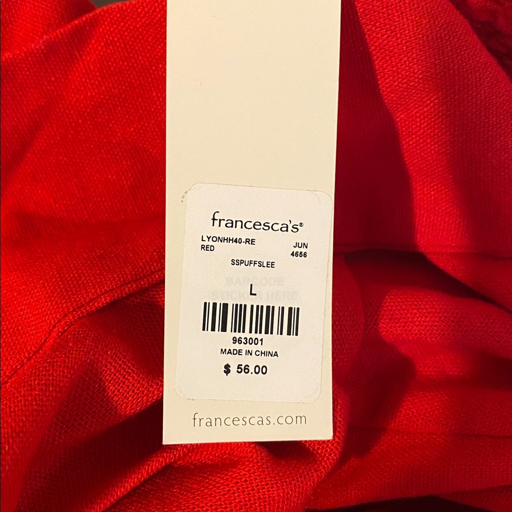 NWT Miami for Francesca’s dress, balloon sleeves, bow - Picture 9 of 10